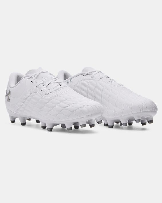 Women's UA Magnetico Pro 3 FG Soccer Cleats in White image number 3